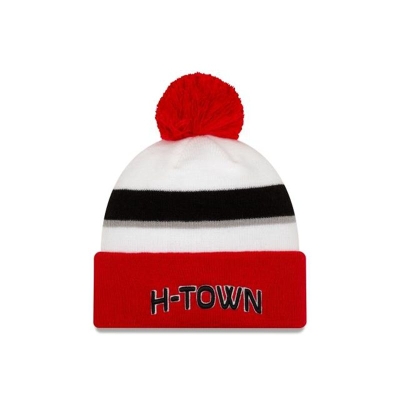 Houston Rockets Gorra | New Era 2019 NBA Authentics City Series Holiday Pack Pom Knit Beanie Mexico - Blancos